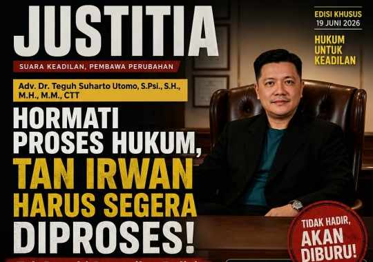 Adv. Dr. Teguh Suharto Utomo, S.Psi., S.H., M.H., M.M., CTT Ungkap Sikap Tegas Terhadap Tan Irwan yang Mangkir Panggilan